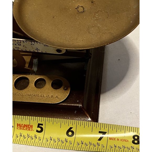 Antique Avoirdupois and Metric System Scale Pelouze Manufacturing Chicago USA - Picture 5 of 8